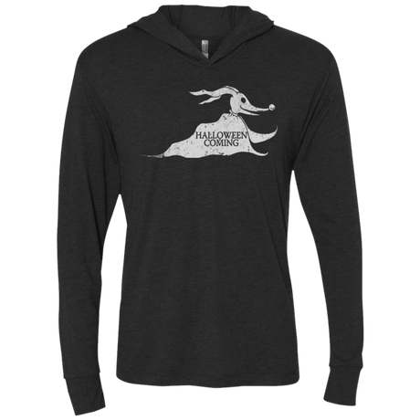 T-Shirts Vintage Black / X-Small Halloween Is Coming Triblend Long Sleeve Hoodie Tee