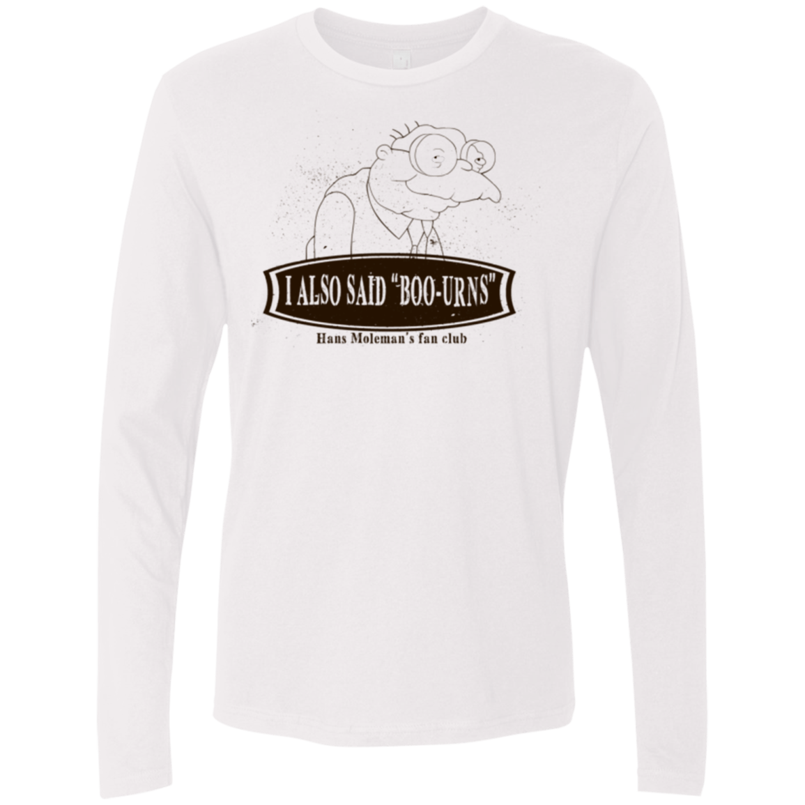 T-Shirts White / Small Hans Moleman Fans Club Men's Premium Long Sleeve