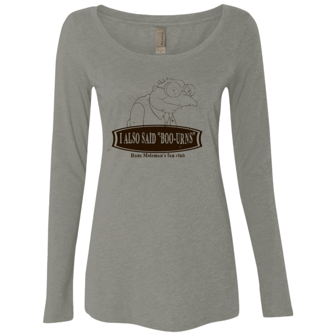 T-Shirts Venetian Grey / Small Hans Moleman Fans Club Women's Triblend Long Sleeve Shirt