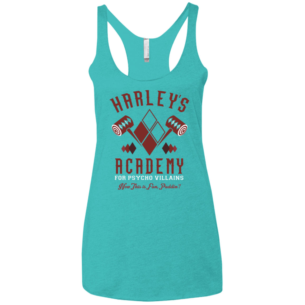 T-Shirts Tahiti Blue / X-Small Harley's Academy Women's Triblend Racerback Tank