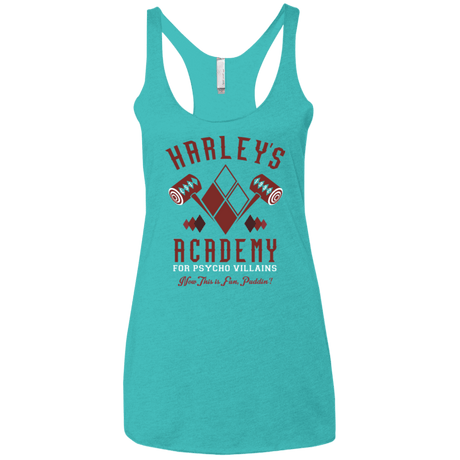 T-Shirts Tahiti Blue / X-Small Harley's Academy Women's Triblend Racerback Tank