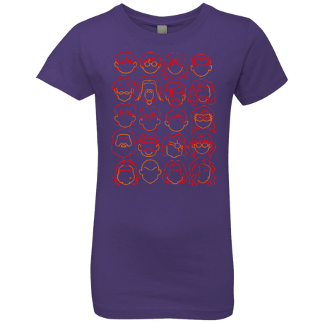 T-Shirts Purple Rush / YXS Harry Potter line heads Girls Premium T-Shirt