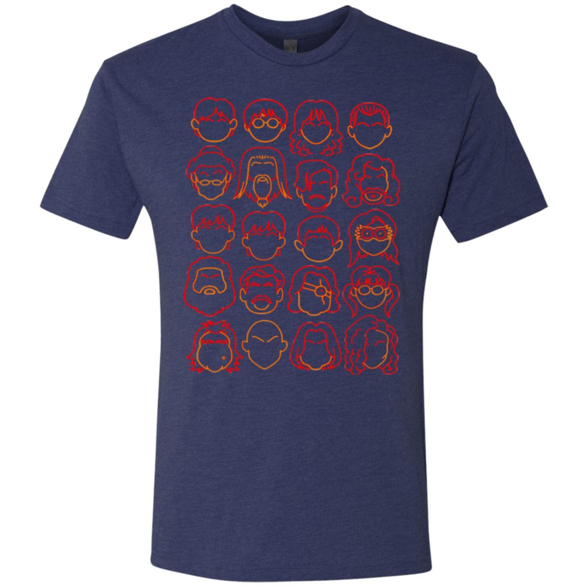 T-Shirts Vintage Navy / Small Harry Potter line heads Men's Triblend T-Shirt