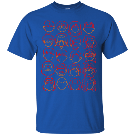 T-Shirts Royal / Small Harry Potter line heads T-Shirt