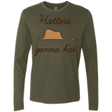 T-Shirts Military Green / Small Hatters Gonna Hat Men's Premium Long Sleeve