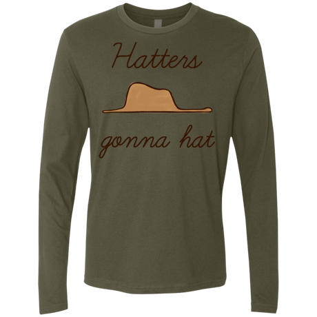 T-Shirts Military Green / Small Hatters Gonna Hat Men's Premium Long Sleeve