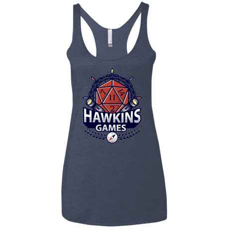 T-Shirts Vintage Navy / X-Small Hawkins Games Women's Triblend Racerback Tank