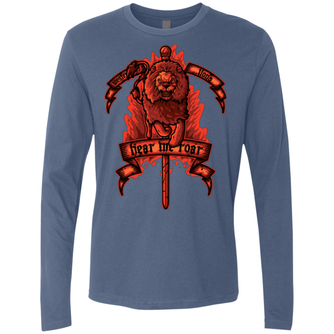 T-Shirts Indigo / Small HEAR ME ROAR Men's Premium Long Sleeve