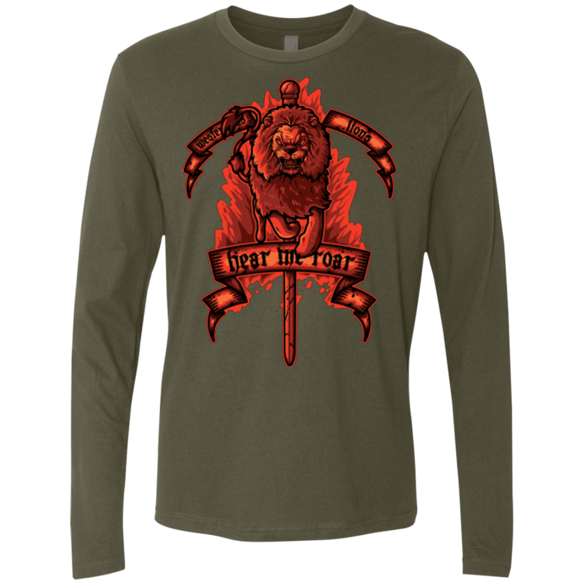 T-Shirts Military Green / Small HEAR ME ROAR Men's Premium Long Sleeve