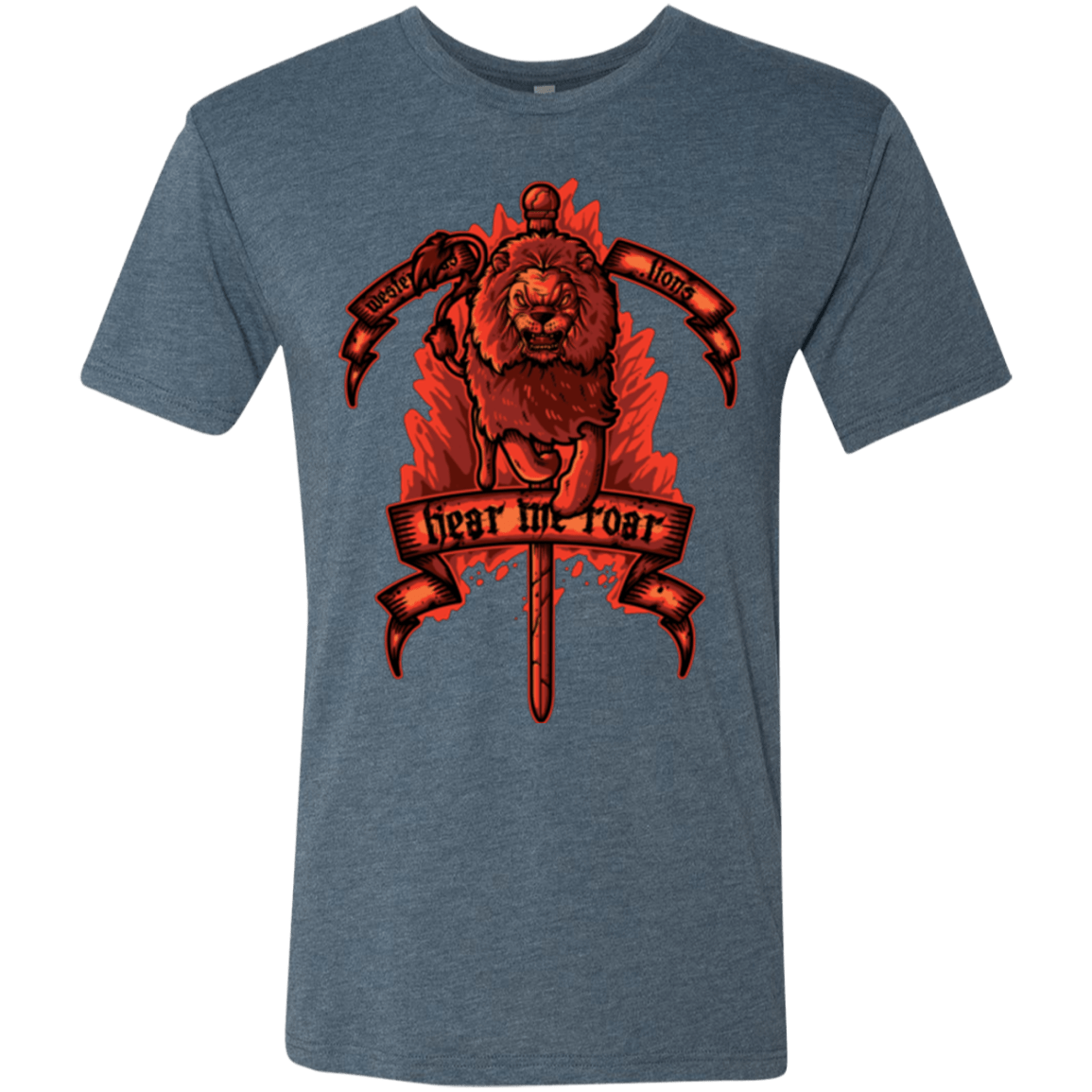 T-Shirts Indigo / Small HEAR ME ROAR Men's Triblend T-Shirt