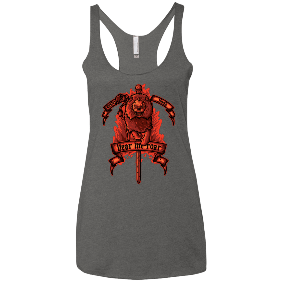 T-Shirts Premium Heather / X-Small HEAR ME ROAR Women's Triblend Racerback Tank