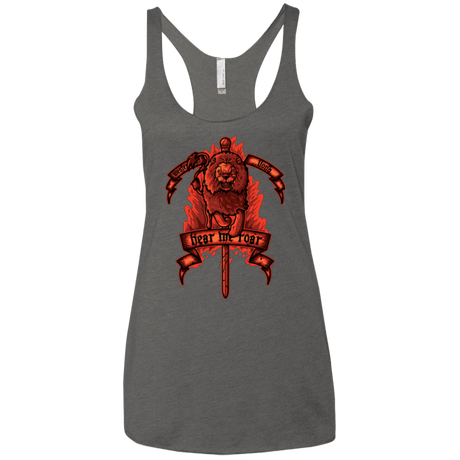 T-Shirts Premium Heather / X-Small HEAR ME ROAR Women's Triblend Racerback Tank