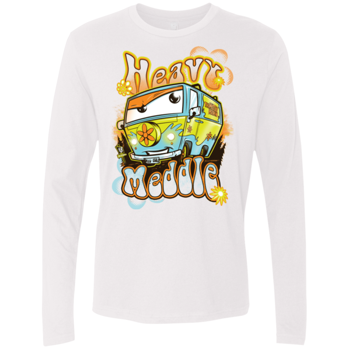 T-Shirts White / Small Heavy Meddle Men's Premium Long Sleeve