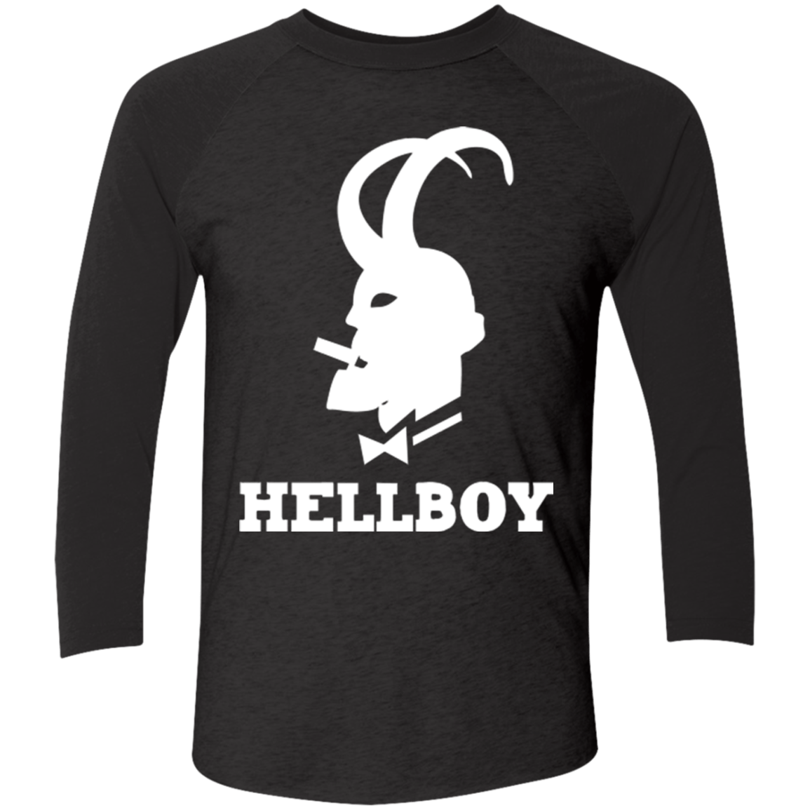 T-Shirts Vintage Black/Vintage Black / X-Small Hellboy Men's Triblend 3/4 Sleeve
