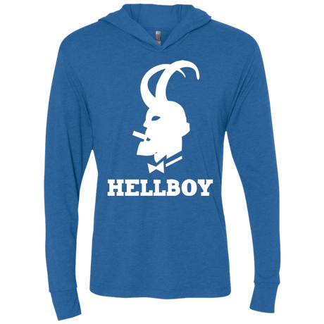 T-Shirts Vintage Royal / X-Small Hellboy Triblend Long Sleeve Hoodie Tee