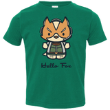 T-Shirts Kelly / 2T Hello Fox Toddler Premium T-Shirt