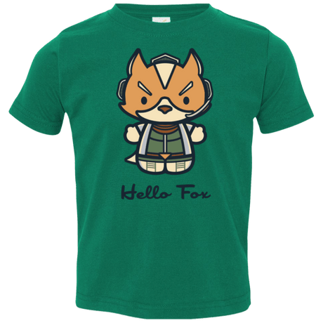 T-Shirts Kelly / 2T Hello Fox Toddler Premium T-Shirt