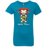 T-Shirts Turquoise / YXS HELLO MEOW Girls Premium T-Shirt