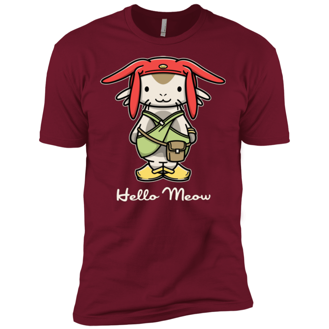 T-Shirts Cardinal / X-Small HELLO MEOW Men's Premium T-Shirt