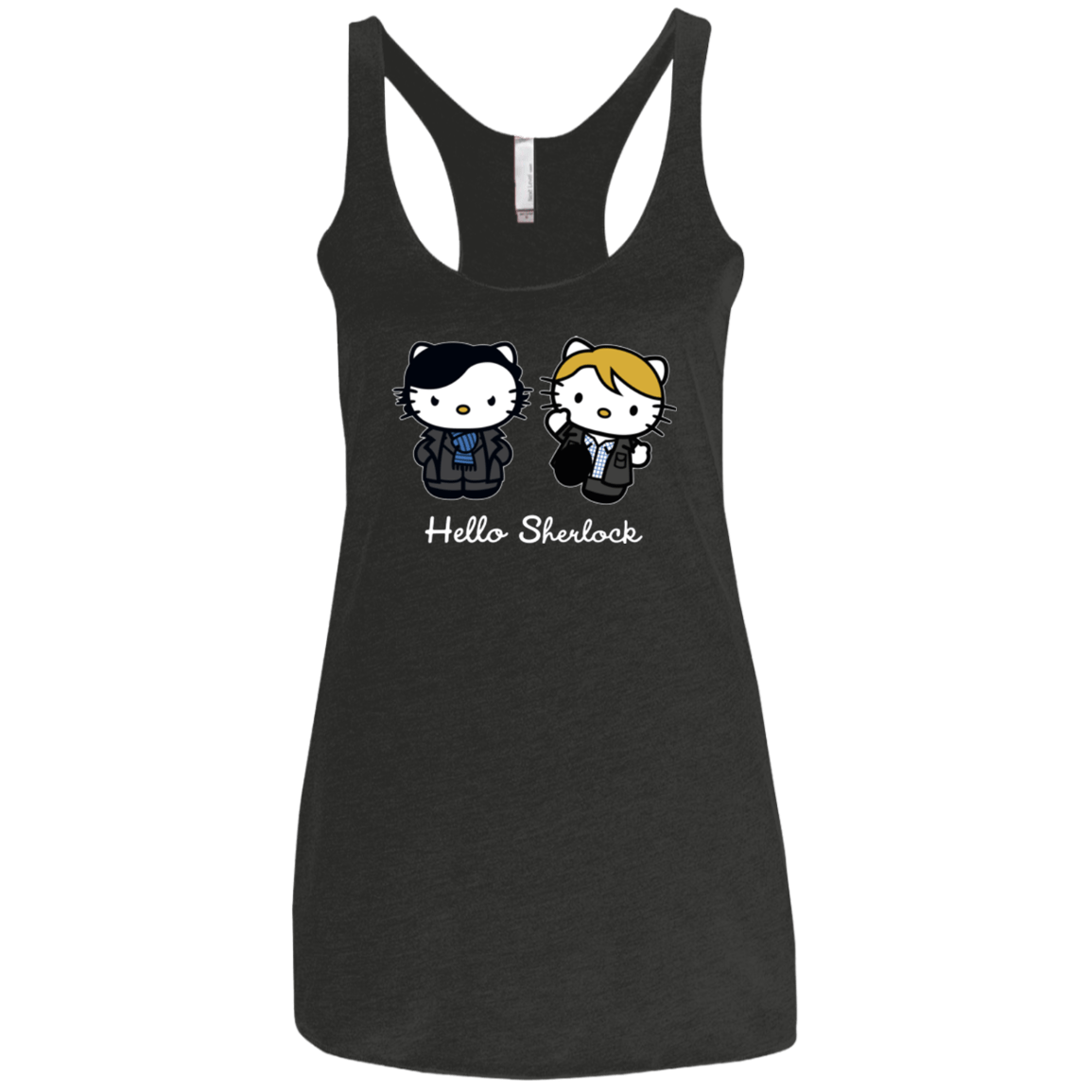 T-Shirts Vintage Black / X-Small Hello Sherlock Women's Triblend Racerback Tank