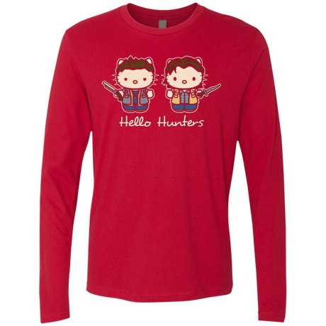 T-Shirts Red / Small hellohunters Men's Premium Long Sleeve
