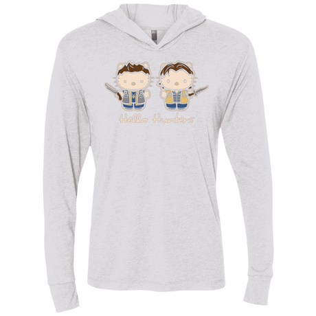 T-Shirts Heather White / X-Small hellohunters Triblend Long Sleeve Hoodie Tee
