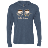 T-Shirts Indigo / X-Small hellohunters Triblend Long Sleeve Hoodie Tee