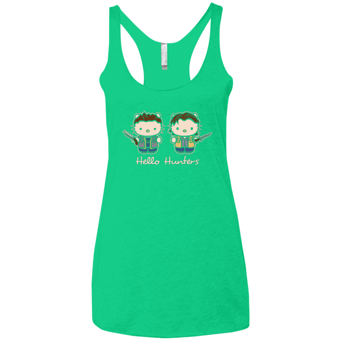 T-Shirts Envy / X-Small hellohunters Women's Triblend Racerback Tank