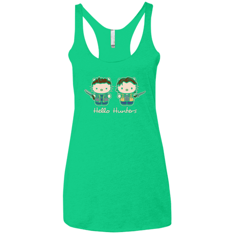 T-Shirts Envy / X-Small hellohunters Women's Triblend Racerback Tank