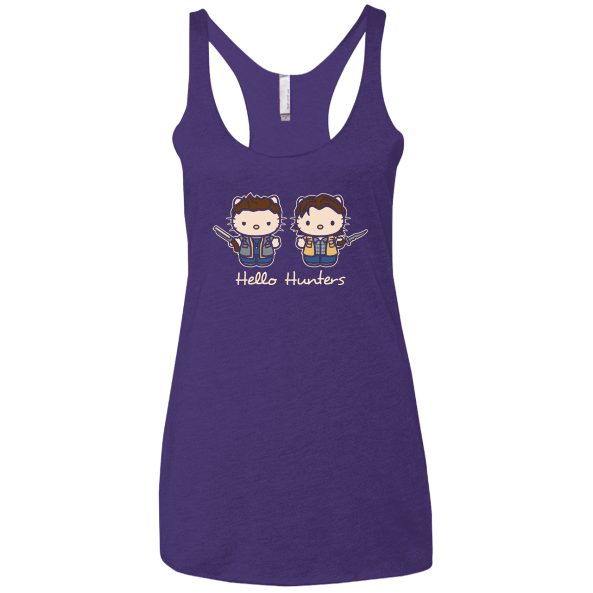 T-Shirts Purple / X-Small hellohunters Women's Triblend Racerback Tank