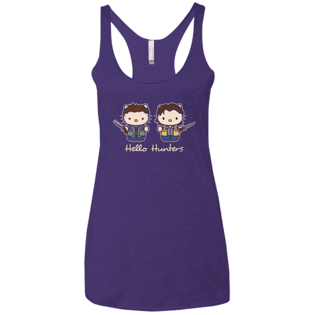 T-Shirts Purple / X-Small hellohunters Women's Triblend Racerback Tank