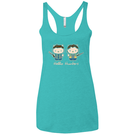 T-Shirts Tahiti Blue / X-Small hellohunters Women's Triblend Racerback Tank