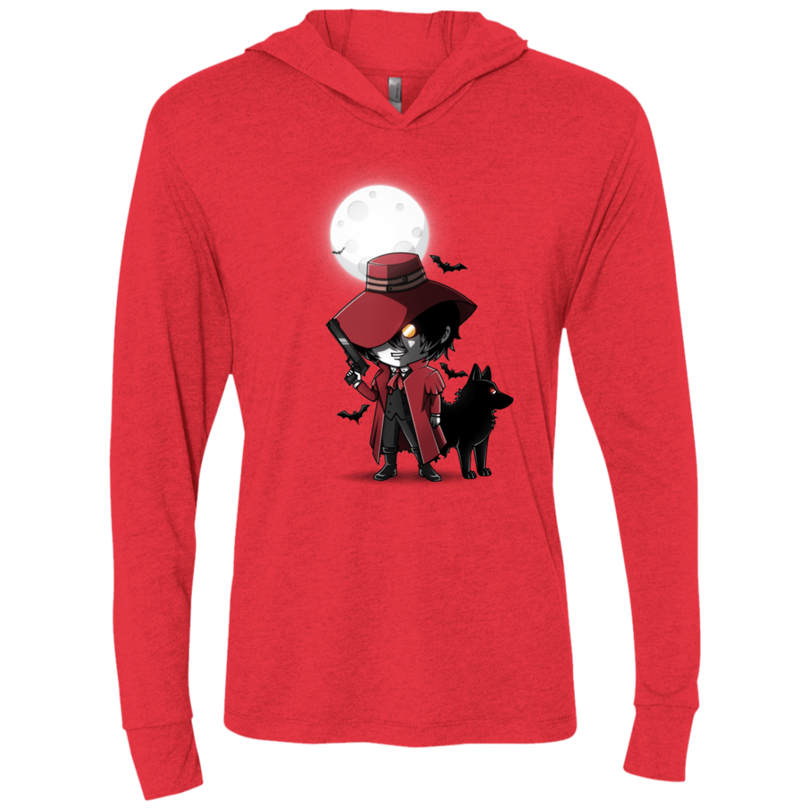 T-Shirts Vintage Red / X-Small Hellsing Ultimate Triblend Long Sleeve Hoodie Tee