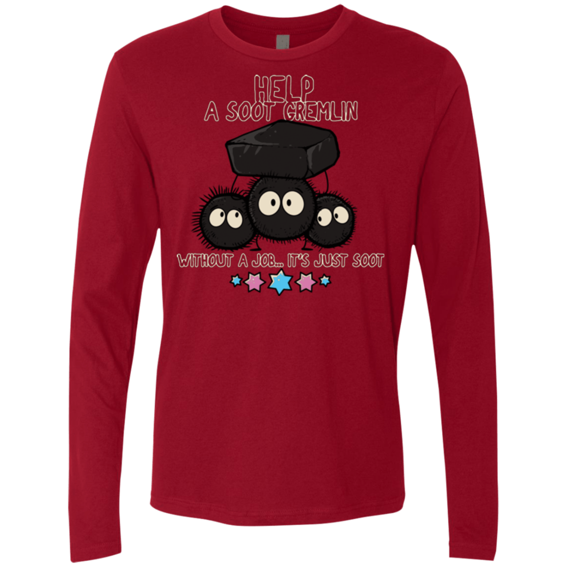 T-Shirts Cardinal / Small HELP A SOOT GREMLIN Men's Premium Long Sleeve