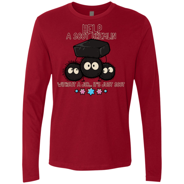 T-Shirts Cardinal / Small HELP A SOOT GREMLIN Men's Premium Long Sleeve