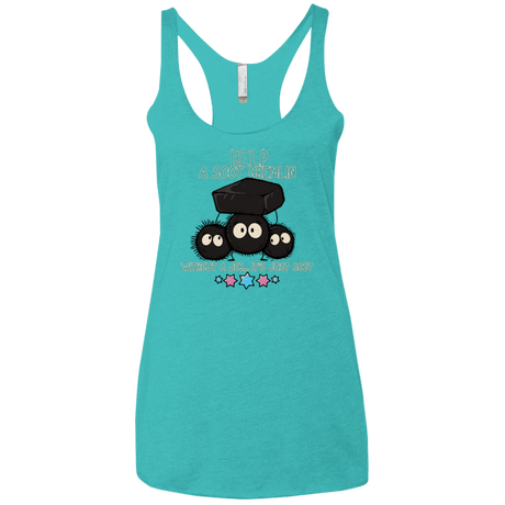 T-Shirts Tahiti Blue / X-Small HELP A SOOT GREMLIN Women's Triblend Racerback Tank