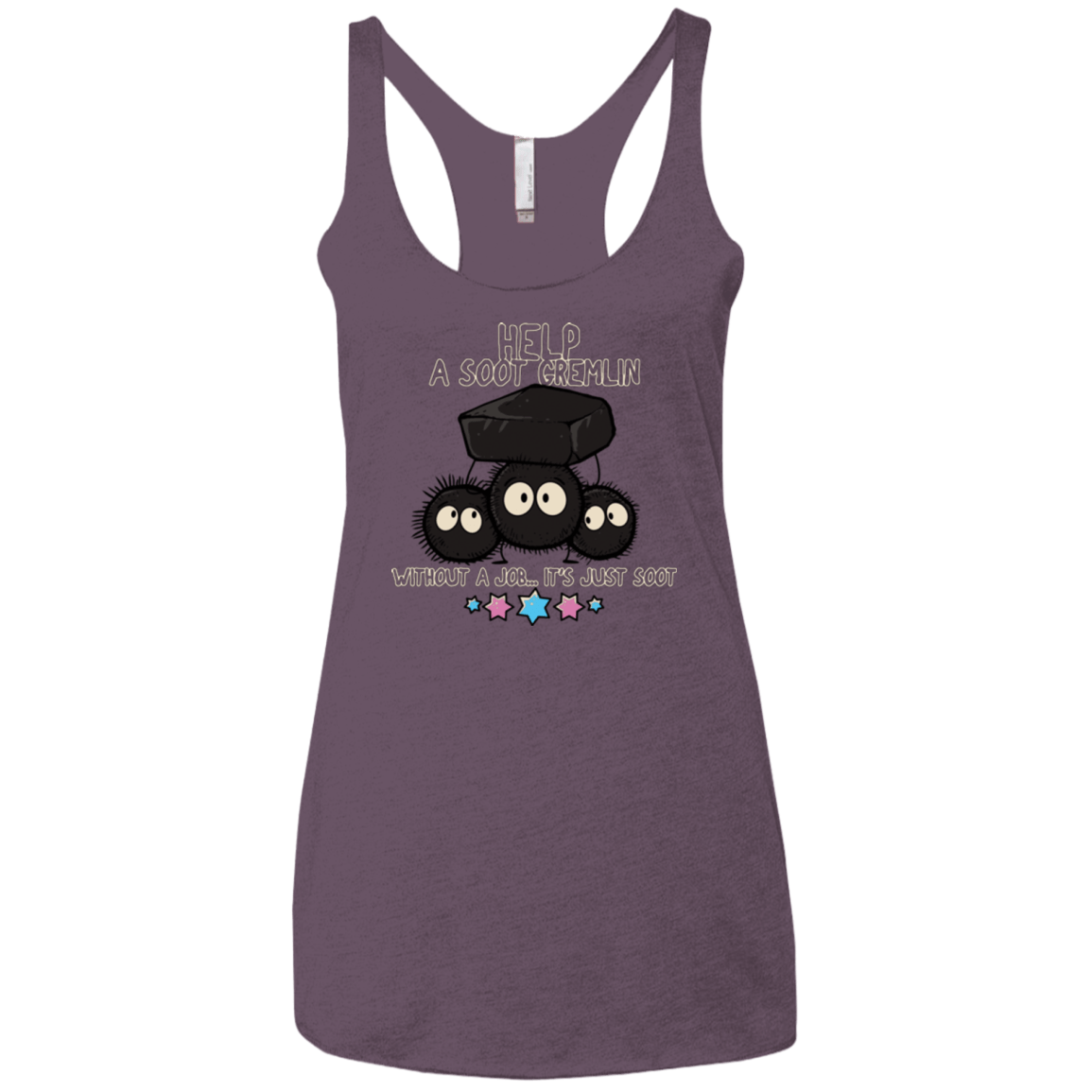 T-Shirts Vintage Purple / X-Small HELP A SOOT GREMLIN Women's Triblend Racerback Tank