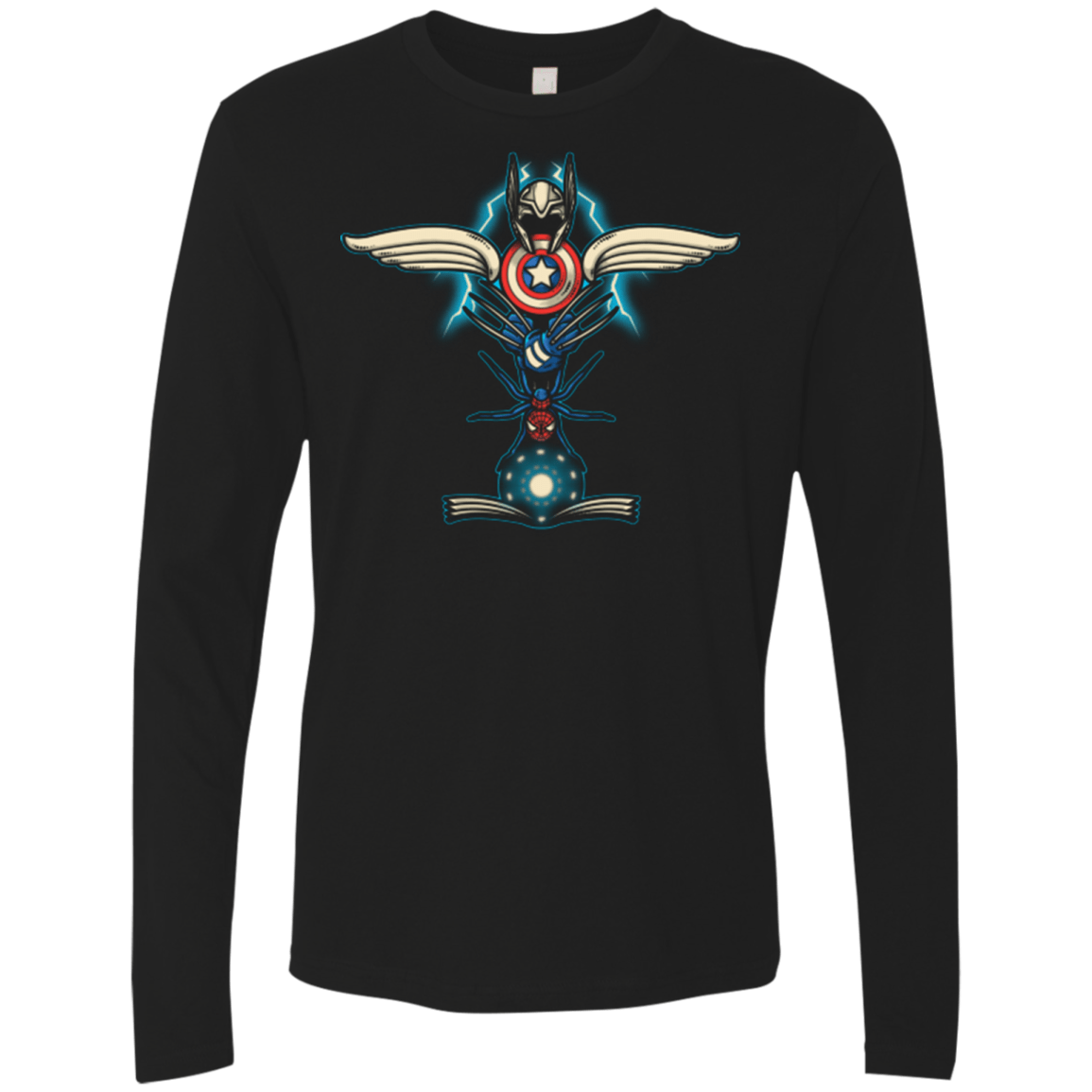 T-Shirts Black / Small HERO TOTEM Men's Premium Long Sleeve