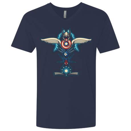 T-Shirts Midnight Navy / X-Small HERO TOTEM Men's Premium V-Neck