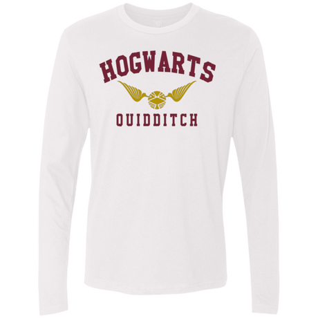 T-Shirts White / Small Hogwarts Quidditch Men's Premium Long Sleeve