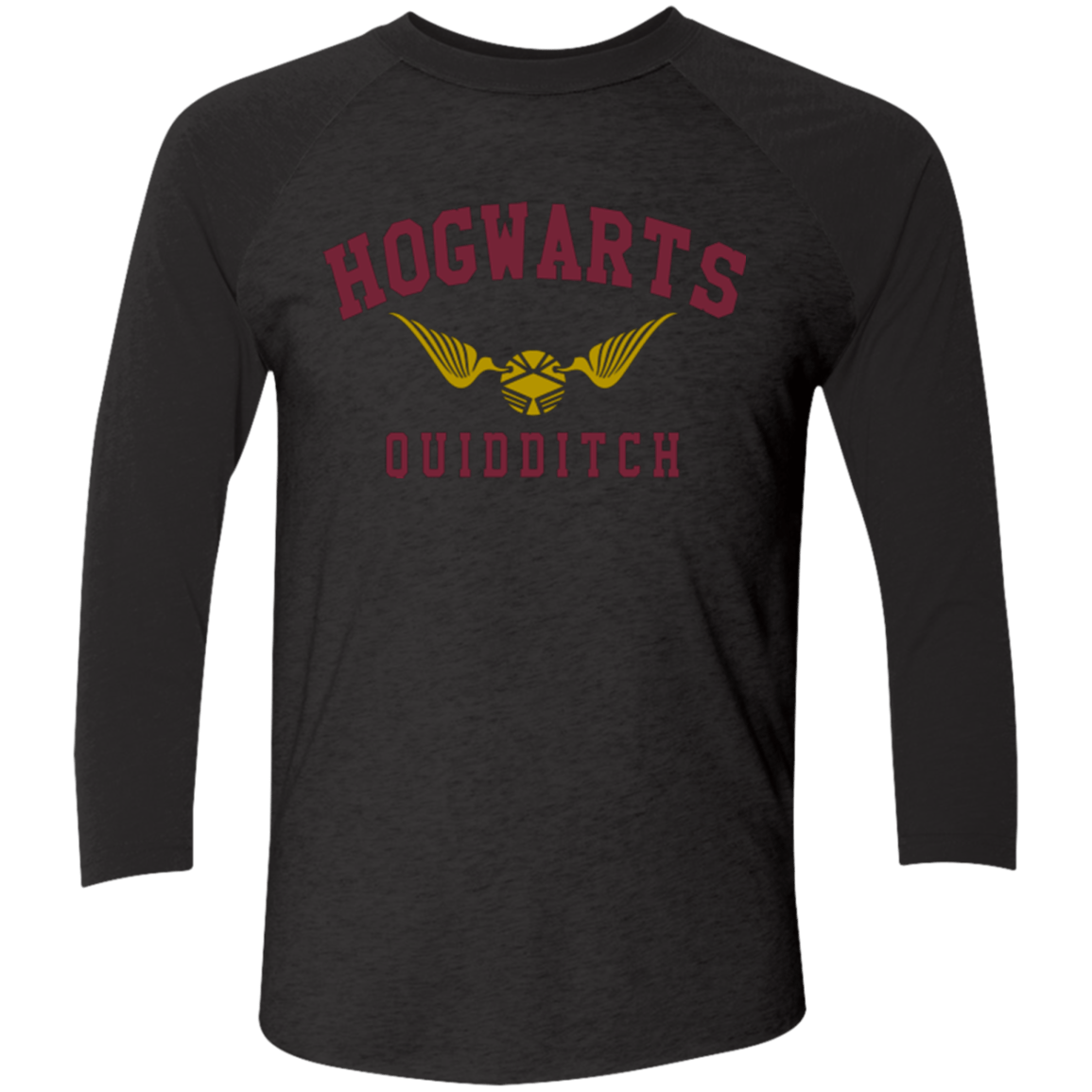 T-Shirts Vintage Black/Vintage Black / X-Small Hogwarts Quidditch Triblend 3/4 Sleeve