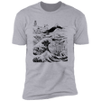 T-Shirts Heather Grey / S Hokusai Paisaje Ink Men's Premium T-Shirt