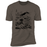 T-Shirts Warm Grey / S Hokusai Paisaje Ink Men's Premium T-Shirt