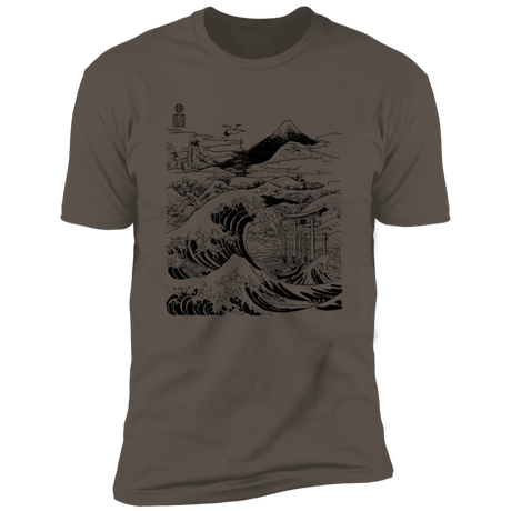 T-Shirts Warm Grey / S Hokusai Paisaje Ink Men's Premium T-Shirt