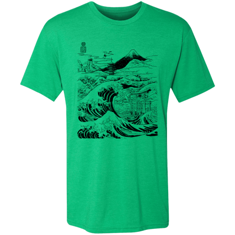 T-Shirts Envy / S Hokusai Paisaje Ink Men's Triblend T-Shirt