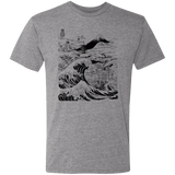 T-Shirts Premium Heather / S Hokusai Paisaje Ink Men's Triblend T-Shirt