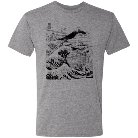 T-Shirts Premium Heather / S Hokusai Paisaje Ink Men's Triblend T-Shirt