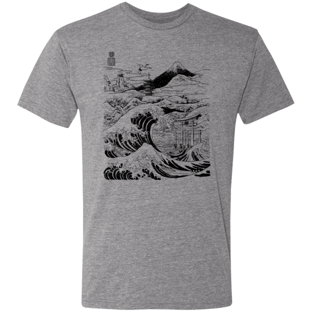 T-Shirts Premium Heather / S Hokusai Paisaje Ink Men's Triblend T-Shirt