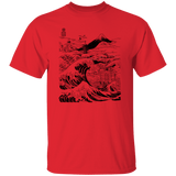 T-Shirts Red / S Hokusai Paisaje Ink T-Shirt