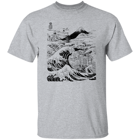 T-Shirts Sport Grey / S Hokusai Paisaje Ink T-Shirt